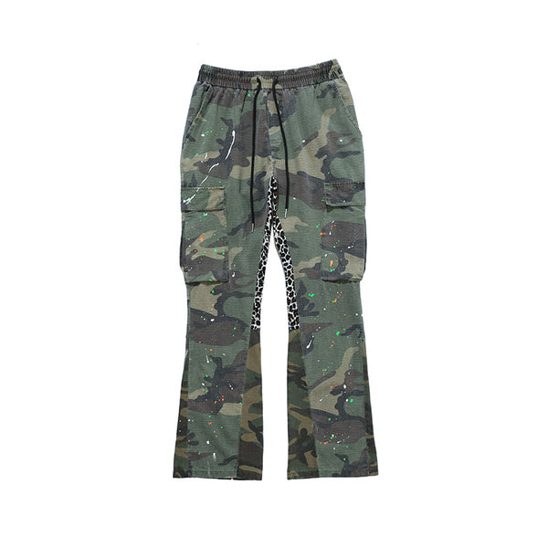 Pantalones Cargo Camuflaje Flare de Moda Urbana