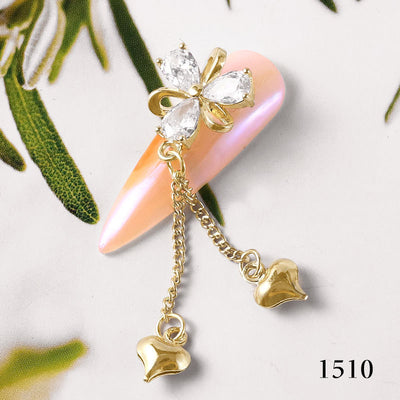 Cadena de Diamantes y Perlas para Uñas con Circonitas de Lujo - Image 4