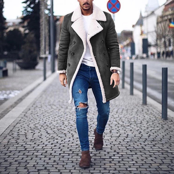 Abrigo Cálido para Hombre con Compuesto de Fleece y Gamuza - Image 5