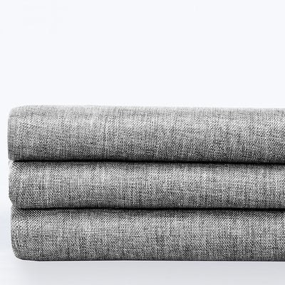 Cortina de Baño Gris Imitación Lino Impermeable - Diseño Moderno Ancho para Bañera - Image 5