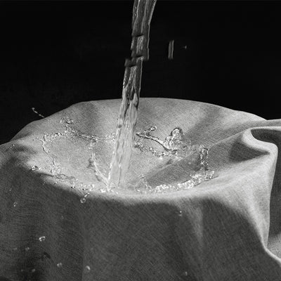 Cortina de Baño Gris Imitación Lino Impermeable - Diseño Moderno Ancho para Bañera - Image 6