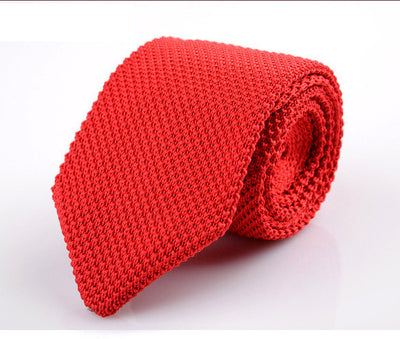 Corbata Retro Británica Coreana de Lana Tejida a Mano con Punta Afilada - Image 5