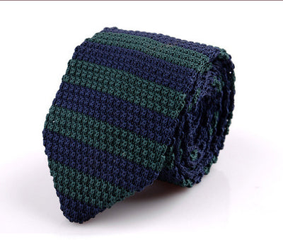 Corbata Retro Británica Coreana de Lana Tejida a Mano con Punta Afilada - Image 7