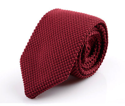 Corbata Retro Británica Coreana de Lana Tejida a Mano con Punta Afilada - Image 6
