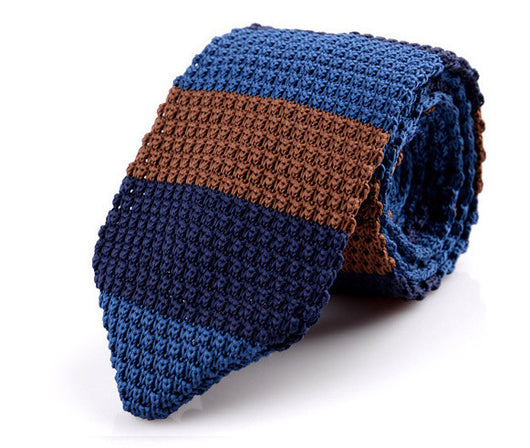 Corbata Retro Británica Coreana de Lana Tejida a Mano con Punta Afilada - Image 8