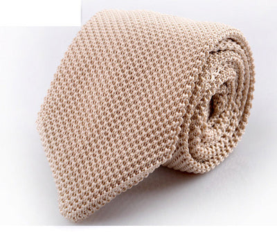 Corbata Retro Británica Coreana de Lana Tejida a Mano con Punta Afilada - Image 9