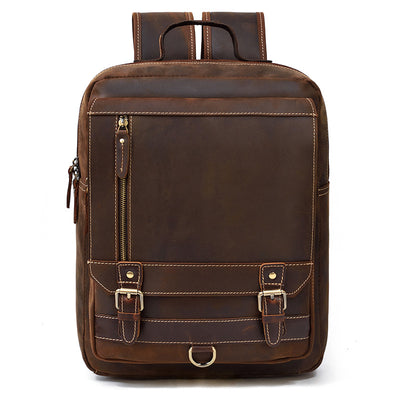 Mochila de Cuero Retro para Hombre - Bolsa Escolar de Piel Genuina Estilo Vintage - Image 7