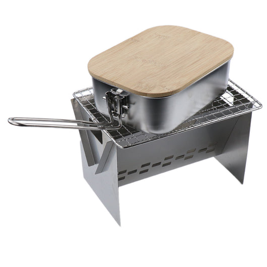 Parrilla Portátil de Acero Inoxidable Plegable - Estufa de Camping Compacta - Image 9