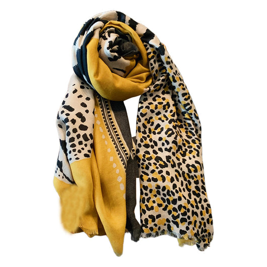 Pañoleta de Seda Estampado Leopardo