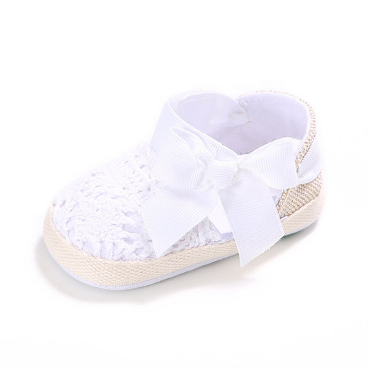 Sandalias Princesa para Bebé Niña con Moño - Zapatos de Suela Blanda