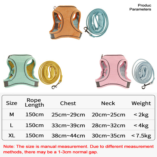 Arnés para Gato Estilo Chaleco con Cuerda de Tracción - Protección Antiestrangulamiento - Image 6