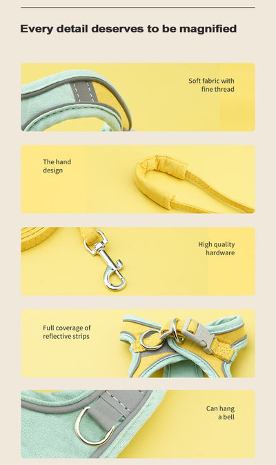 Arnés para Gato Estilo Chaleco con Cuerda de Tracción - Protección Antiestrangulamiento - Image 10