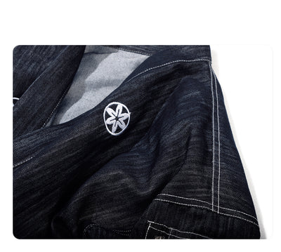 Cardigan Kimono Denim Bordado Estilo Japonés - Image 10