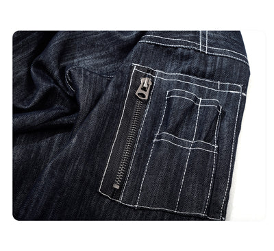 Cardigan Kimono Denim Bordado Estilo Japonés - Image 11