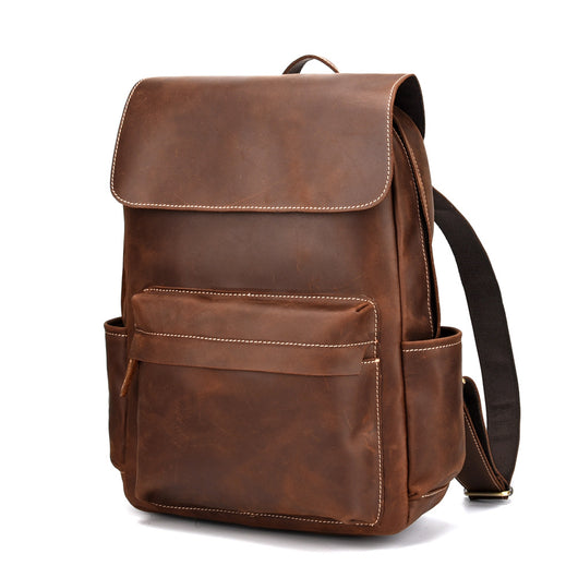 Mochila de Viaje Cuero Crazy Horse Gran Capacidad Outdoor - Image 11