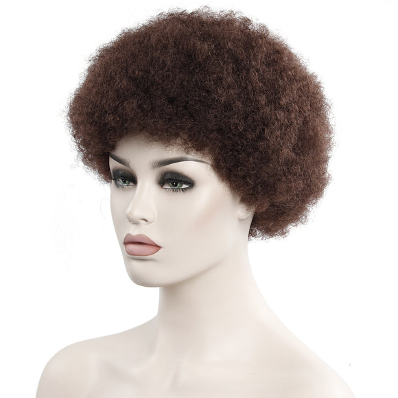 Peluca Corta Rizada Afro 6 Pulgadas - Cabello Natural Explosivo