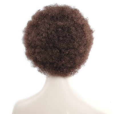 Peluca Corta Rizada Afro 6 Pulgadas - Cabello Natural Explosivo - Image 5
