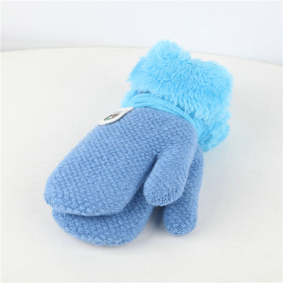 Guantes Tejidos de Lana Gruesa para Niños - Manoplas Cálidas y Suaves - Image 5