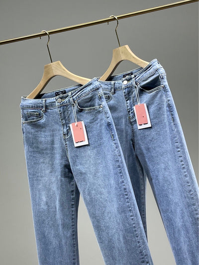 Jeans Rectos de Tiro Alto con Abertura Lateral para Mujer - Image 12