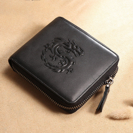Billetera Corta de Cuero Premium con Cierre Total para Hombre - Image 8