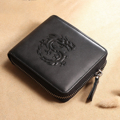 Billetera Corta de Cuero Premium con Cierre Total para Hombre - Image 2