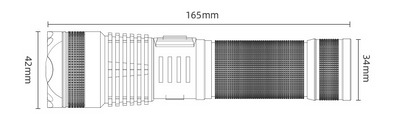 Linterna LED P50 Recargable USB con Zoom y Pantalla de Batería - Image 6