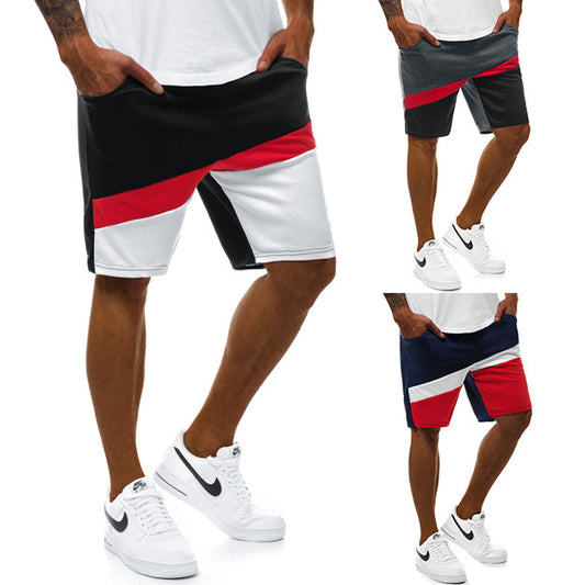 Pantalones Cortos Deportivos Talla Grande con Bloques de Color