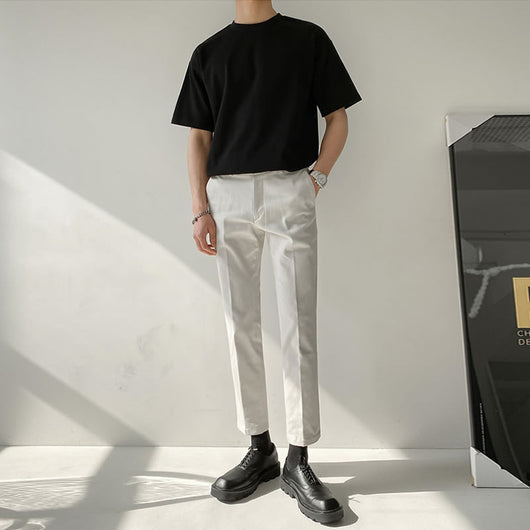 Camiseta Suelta Hombre Estilo Hong Kong - Algodón Puro Manga Corta - Image 2