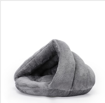 Nido Triangular de Terciopelo Ártico para Perros - Cama Cerrada y Cálida - Image 4