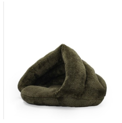 Nido Triangular de Terciopelo Ártico para Perros - Cama Cerrada y Cálida - Image 3