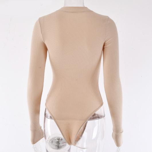 Jumpsuit Ribete Rayas Manga Larga Invierno Mujer - Image 3