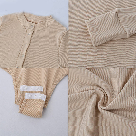 Jumpsuit Ribete Rayas Manga Larga Invierno Mujer - Image 9