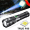 Linterna LED P50 Recargable USB con Zoom y Pantalla de Batería