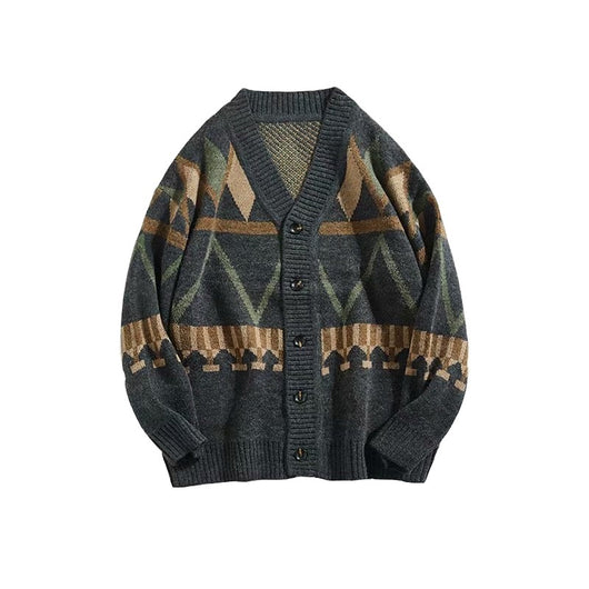 Cardigan Escote V Hombre Estilo Étnico - Image 12