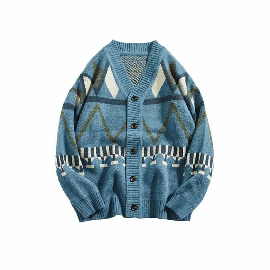 Cardigan Escote V Hombre Estilo Étnico - Image 13