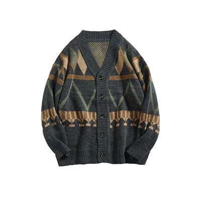Cardigan Escote V Hombre Estilo Étnico - Image 3