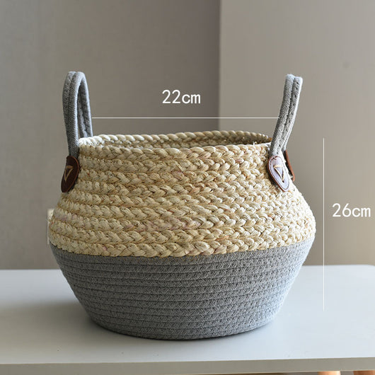 Macetero de Fibra Natural con Decoración de Algas Marinas - Image 9