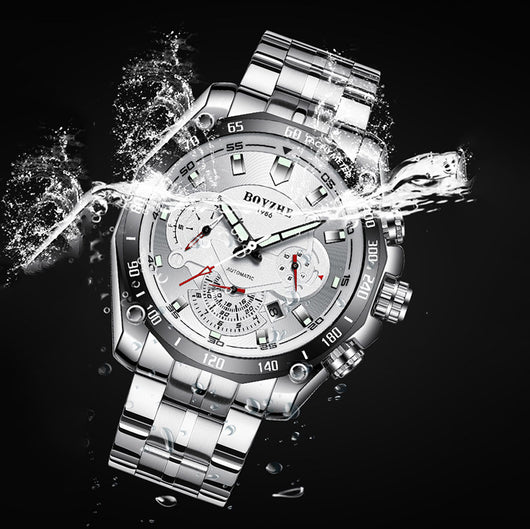 Reloj Mecánico Deportivo BOYZHE Certificado - Acero Inoxidable, Resistente al Agua y Luminoso - Image 3