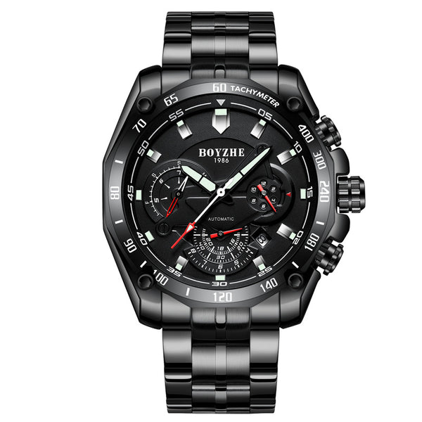 Reloj Mecánico Deportivo BOYZHE Certificado - Acero Inoxidable, Resistente al Agua y Luminoso - Image 4