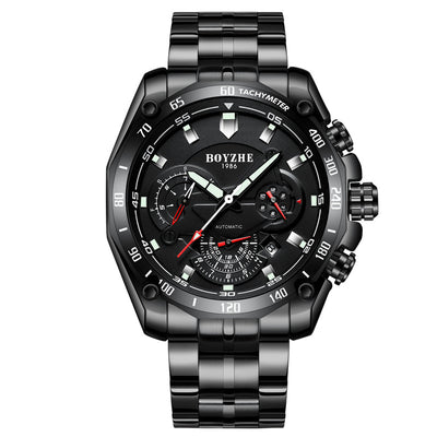 Reloj Mecánico Deportivo BOYZHE Certificado - Acero Inoxidable, Resistente al Agua y Luminoso - Image 4