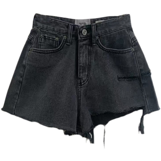 Shorts Vaqueros Rotos Cintura Alta Mujer Corte A-Line Holgados - Image 2