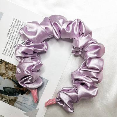 Diadema de Seda Pura con Pliegues Bubble - Accesorio Versátil para Cabello Fino - Image 9