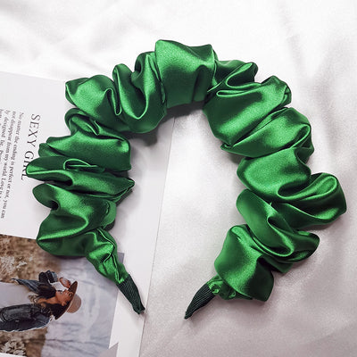 Diadema de Seda Pura con Pliegues Bubble - Accesorio Versátil para Cabello Fino - Image 13