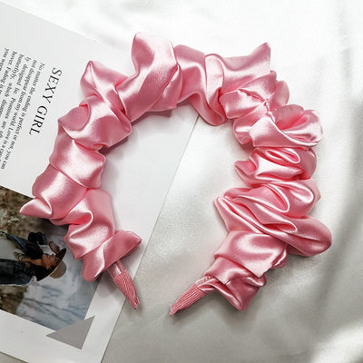 Diadema de Seda Pura con Pliegues Bubble - Accesorio Versátil para Cabello Fino - Image 14