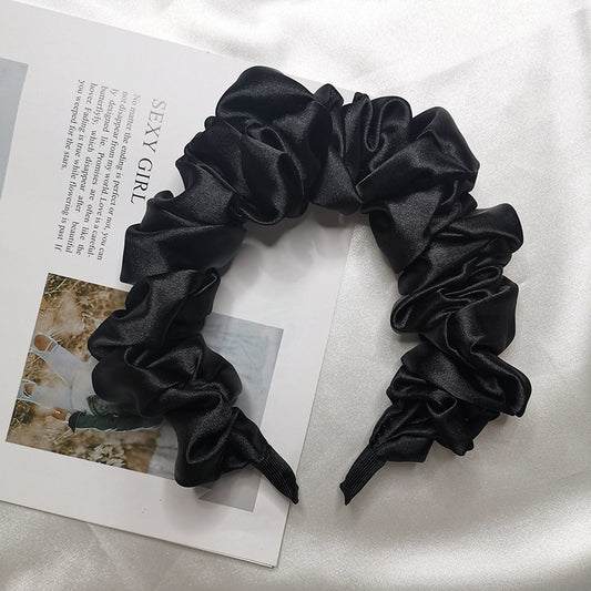 Diadema de Seda Pura con Pliegues Bubble - Accesorio Versátil para Cabello Fino