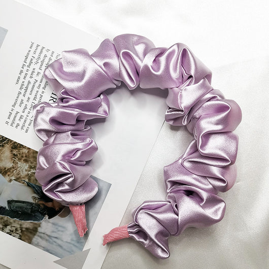 Diadema de Seda Pura con Pliegues Bubble - Accesorio Versátil para Cabello Fino - Image 2
