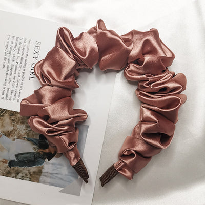 Diadema de Seda Pura con Pliegues Bubble - Accesorio Versátil para Cabello Fino - Image 3