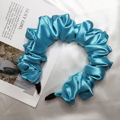 Diadema de Seda Pura con Pliegues Bubble - Accesorio Versátil para Cabello Fino - Image 4