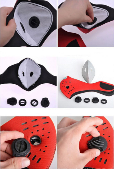 Mascarilla Deportiva Protectora con Carbón Activado para Ciclismo y Montaña - Image 2