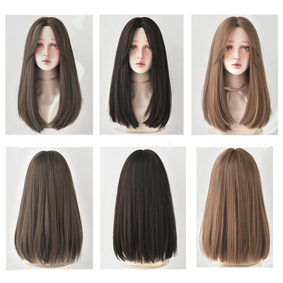 Peluca Larga Lisa Estilo Coreano - Cabello Natural Sin Flequillo - Image 9
